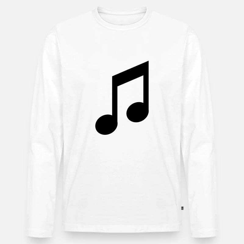 Note - Männer Premium Bio Langarmshirt - Weiß
