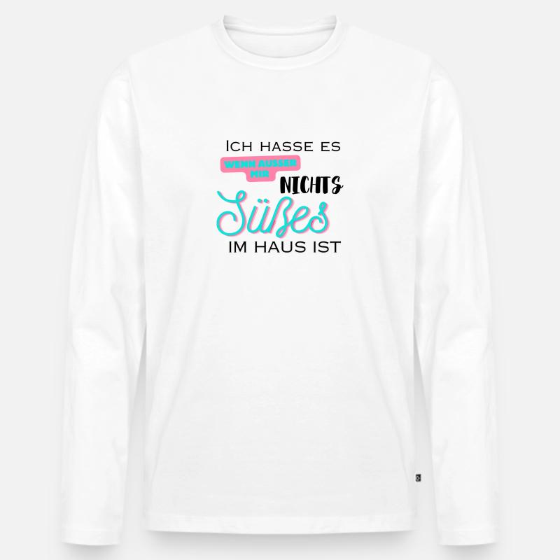 Süßeste imHaus - Männer Premium Bio Langarmshirt - Weiß