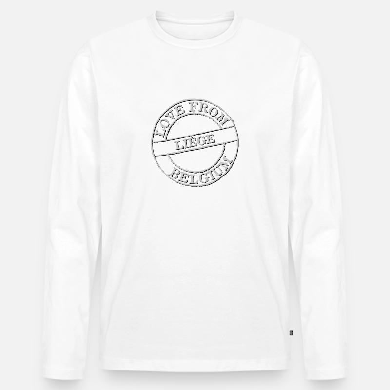 Kork - Männer Premium Bio Langarmshirt - Weiß