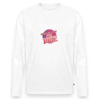 Juillet 1952 - Cadeau du 70e anniversaire. Allemand. - T-shirt manches longues Premium bio Homme - blanc - Devant - Nico (187cm)