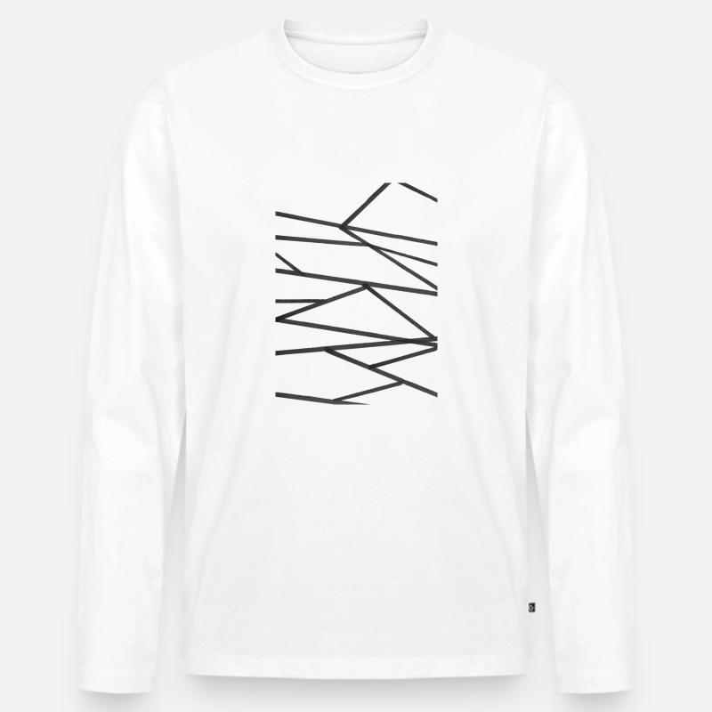 Humming - Männer Premium Bio Langarmshirt - Weiß