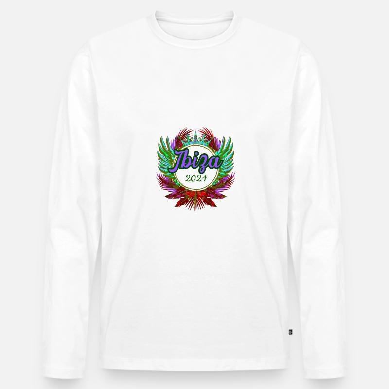 Ibiza 2024 Team - Männer Premium Bio Langarmshirt - Weiß