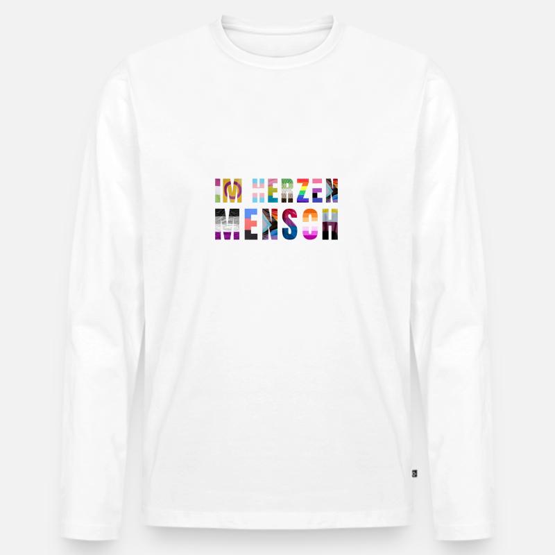 Pride - Männer Premium Bio Langarmshirt - Weiß
