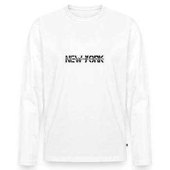 New York Stadtbezirk Brooklyn - Männer Premium Bio Langarmshirt - Weiß - Vorne - Nico (187cm)