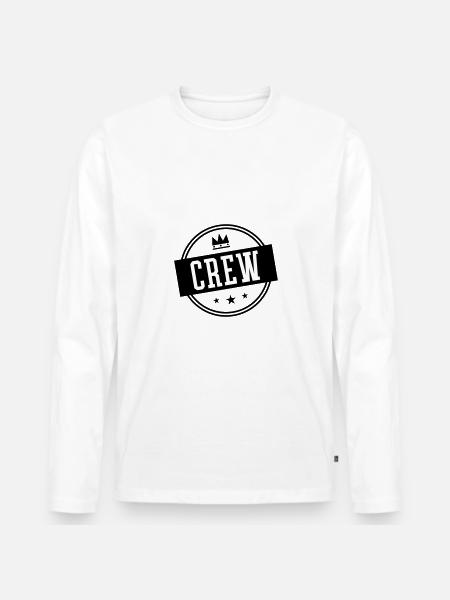 Crew Circle - Men's Premium Organic Long Sleeve Shirt - white