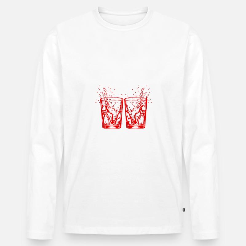 Tequila Drink - Männer Premium Bio Langarmshirt - Weiß