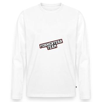 Formentera Team - Men's Premium Organic Long Sleeve Shirt - white - Front - Nico (187cm)