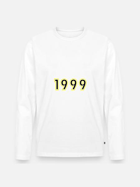 1999 Year Birthday - Men's Premium Organic Long Sleeve Shirt - white