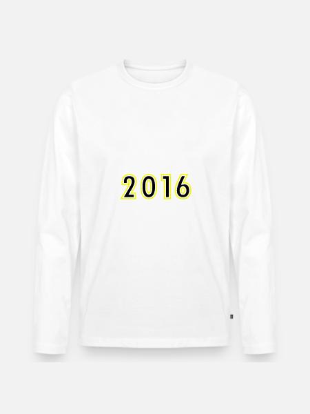 2016 Year Birthday - Men's Premium Organic Long Sleeve Shirt - white