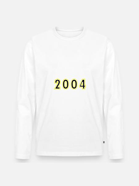 2004 Year Birthday - Men's Premium Organic Long Sleeve Shirt - white