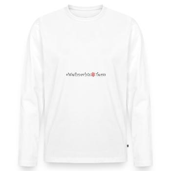Christmas Team Xmas Christmas - Men's Premium Organic Long Sleeve Shirt - white - Front - Nico (187cm)
