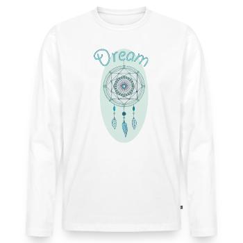 Dream catcher dream hippie - Men's Premium Organic Long Sleeve Shirt - white - Front - Nico (187cm)