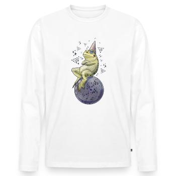 Circuscore_Clownfrosch - T-shirt manches longues Premium bio Homme - blanc - Devant - Nico (187cm)