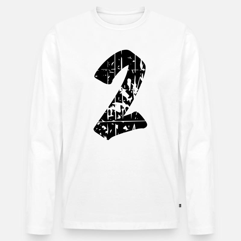 2 - Männer Premium Bio Langarmshirt - Weiß