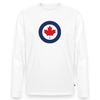 COCARDE CANADA/1808 - T-shirt manches longues Premium bio Homme - blanc - Devant - Nico (187cm)