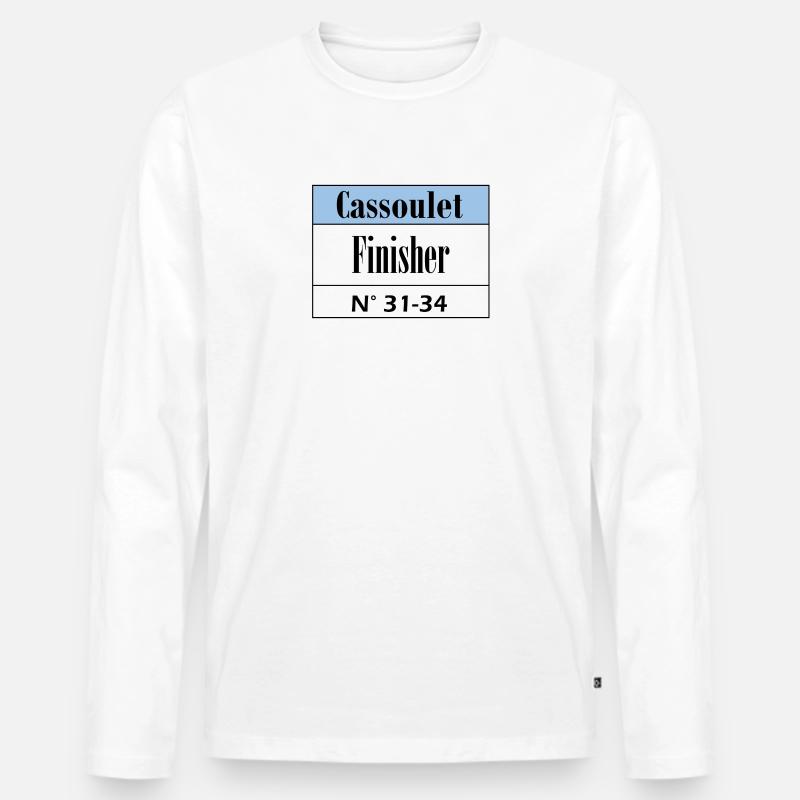 Cassoulet Finisher Languedoc - Männer Premium Bio Langarmshirt - Weiß