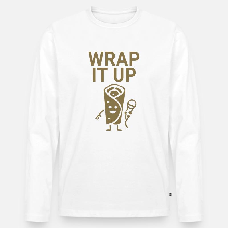 Wrap it up - Männer Premium Bio Langarmshirt - Weiß
