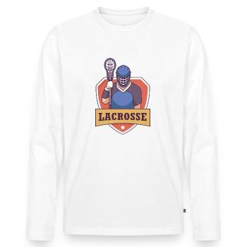 Lacrosse - T-shirt manches longues Premium bio Homme - blanc - Devant - Nico (187cm)