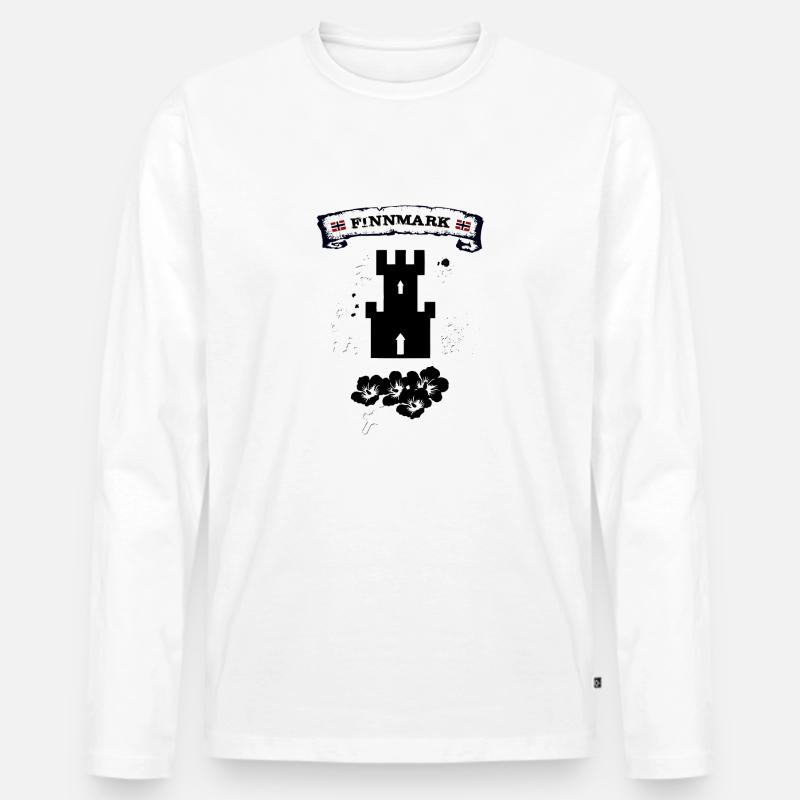 Finnmark - Männer Premium Bio Langarmshirt - Weiß