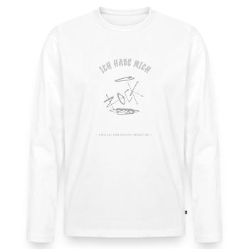 Ich bin jetzt die Beste Version Meinerselbst - Männer Premium Bio Langarmshirt - Weiß - Vorne - Nico (187cm)