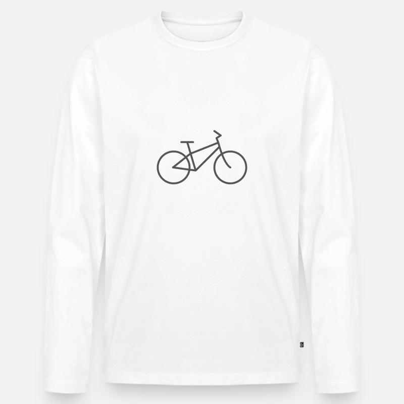Fahrrad - Männer Premium Bio Langarmshirt - Weiß