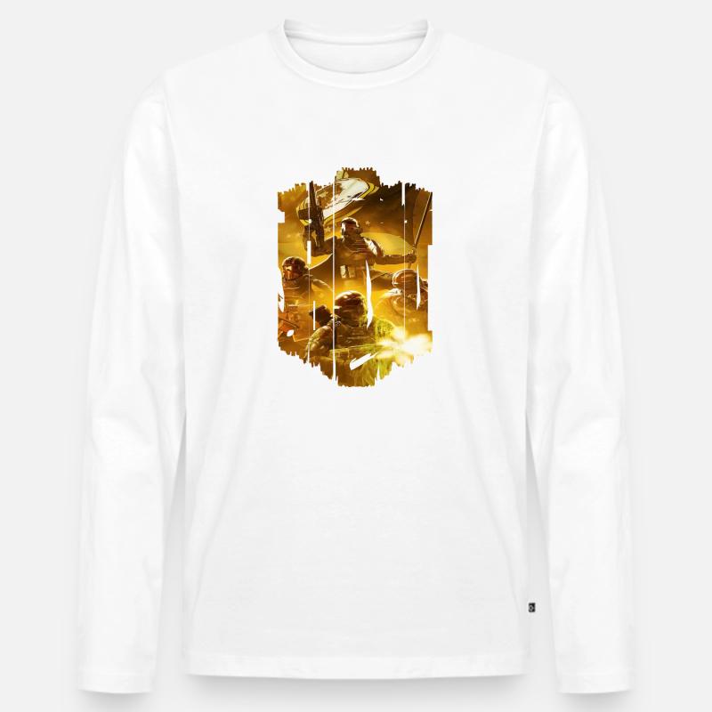 Computer-PC-Spieltechnologie Gamer-Gaming Modern - Männer Premium Bio Langarmshirt - Weiß