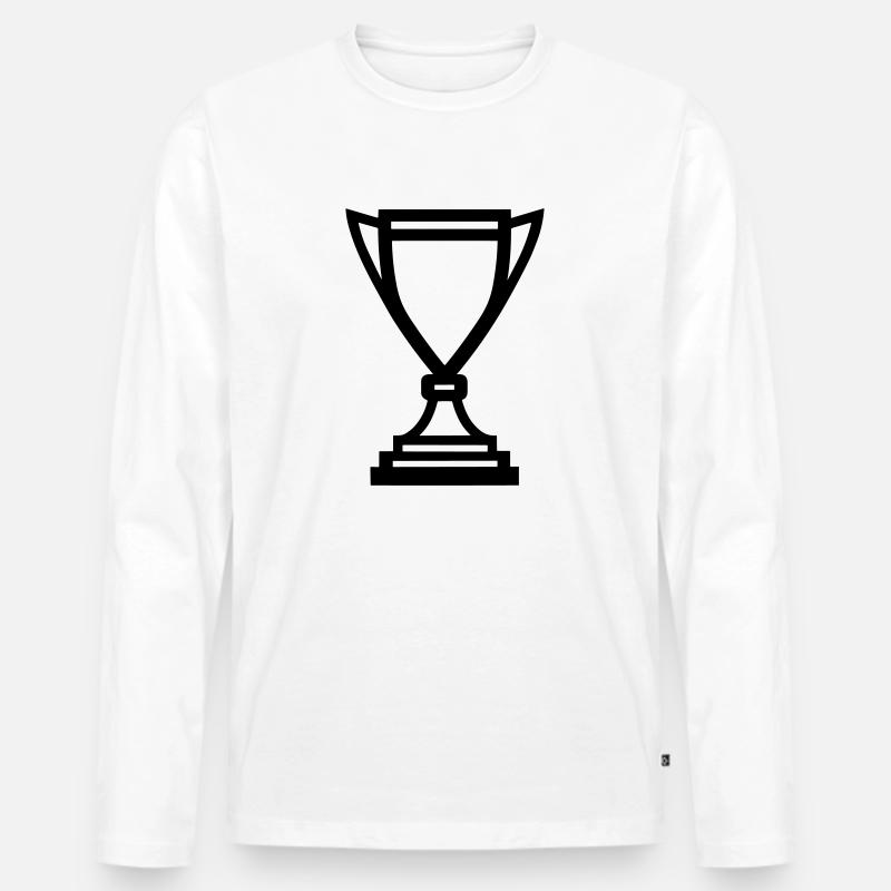 Trophäe - Männer Premium Bio Langarmshirt - Weiß