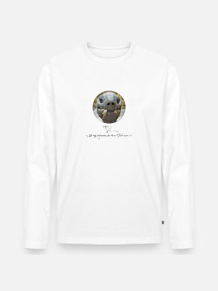 Aus der Kollektion » Die Tiere sind traurig ! « - Männer Premium Bio Langarmshirt - Weiß