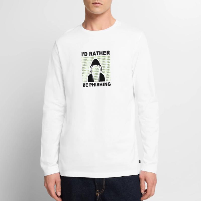 i ́d rather be phishing hacker code programmer Men's Premium Organic Long Sleeve Shirt