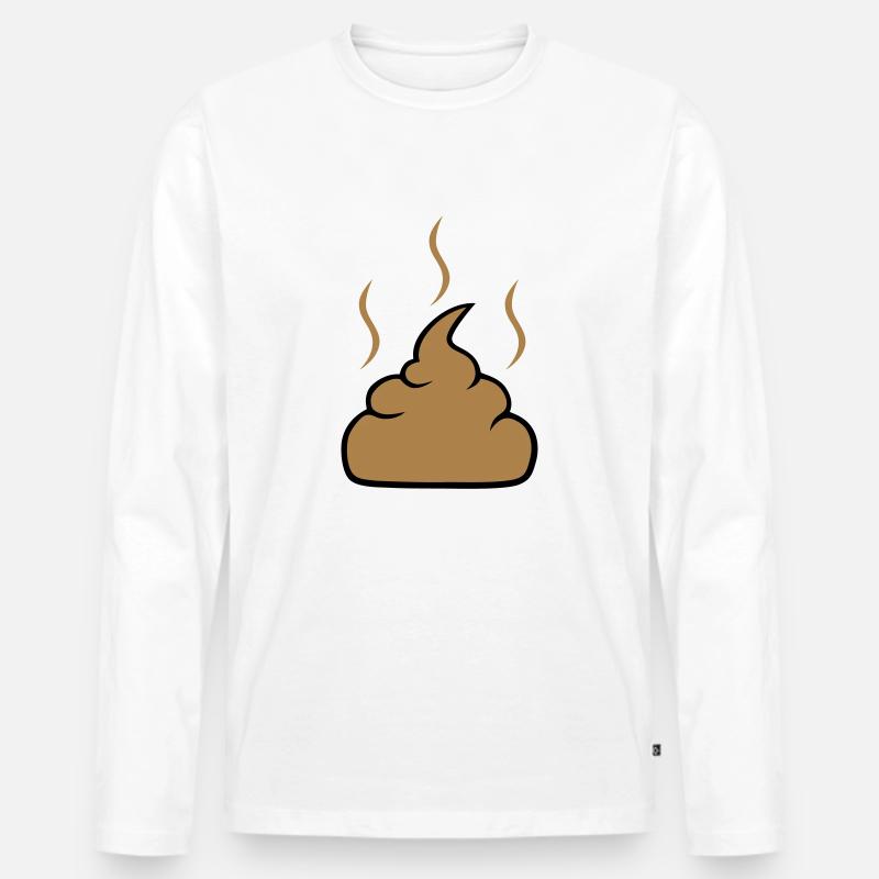 Shit - Männer Premium Bio Langarmshirt - Weiß