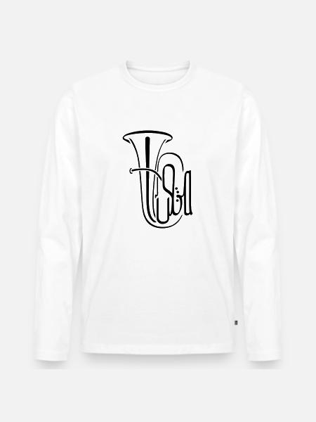 Tuba - Men's Premium Organic Long Sleeve Shirt - white