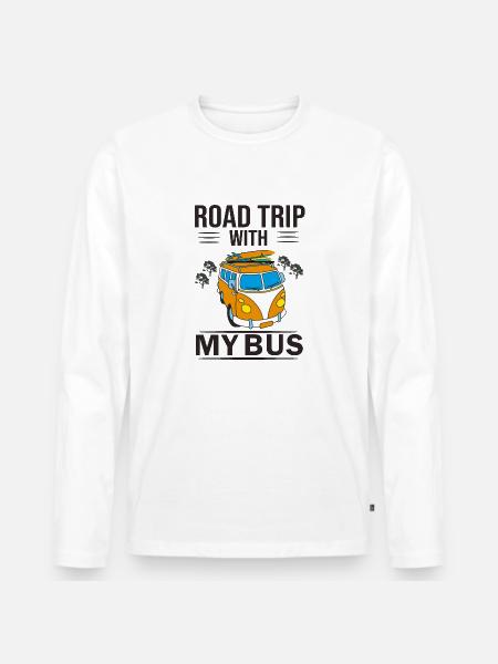 Road trip - Männer Premium Bio Langarmshirt - Weiß