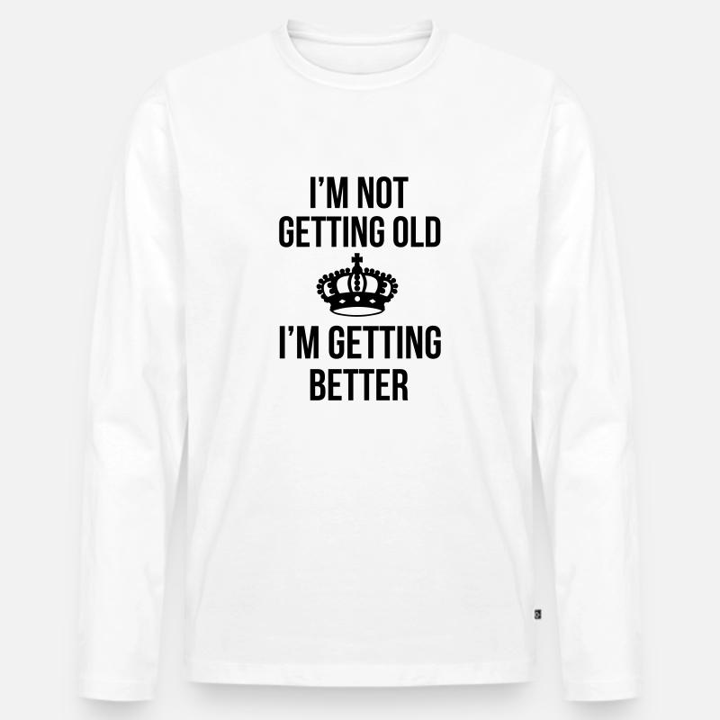 Getting Old - Männer Premium Bio Langarmshirt - Weiß