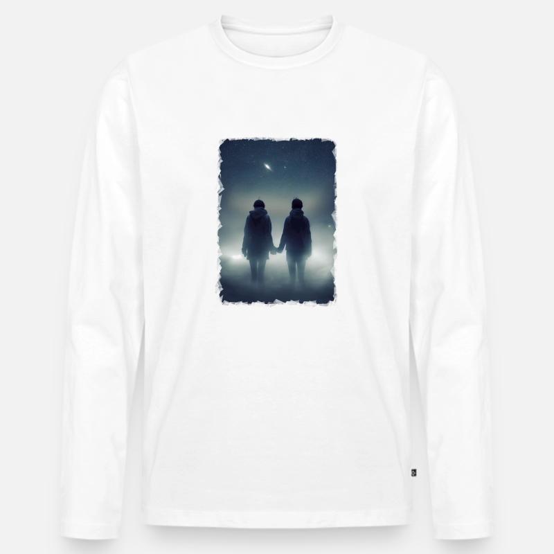 Freundschaft - Männer Premium Bio Langarmshirt - Weiß