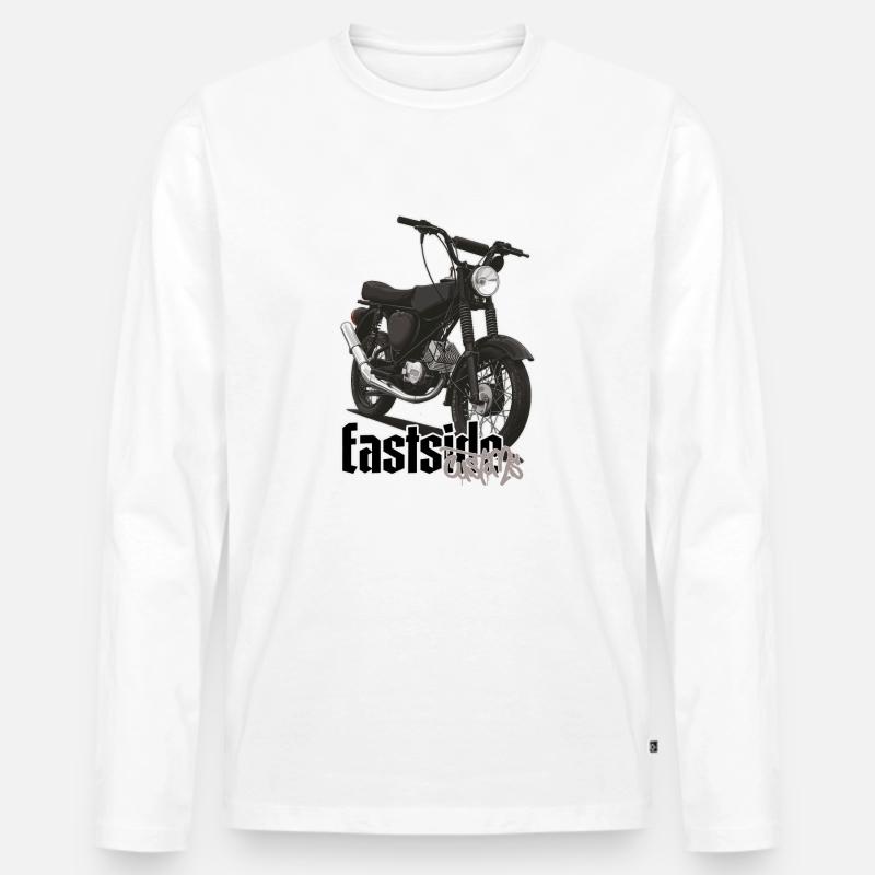 S51 (black) // Illustration - Männer Premium Bio Langarmshirt - Weiß