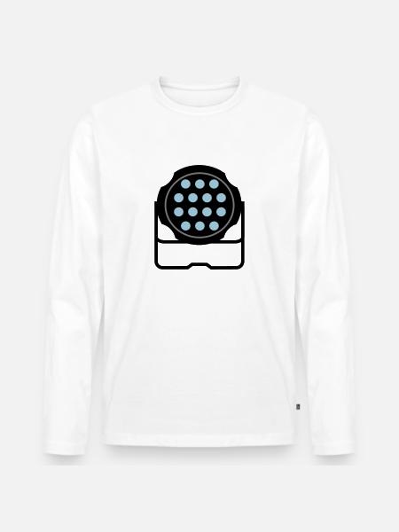 Scheinwerfer4 - Männer Premium Bio Langarmshirt - Weiß