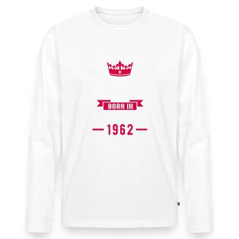 Octobre 1962 - Cadeau du 60e anniversaire. Légende. - T-shirt manches longues Premium bio Homme - blanc - Devant - Nico (187cm)