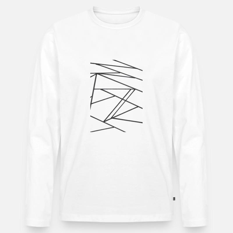 Strats - Männer Premium Bio Langarmshirt - Weiß