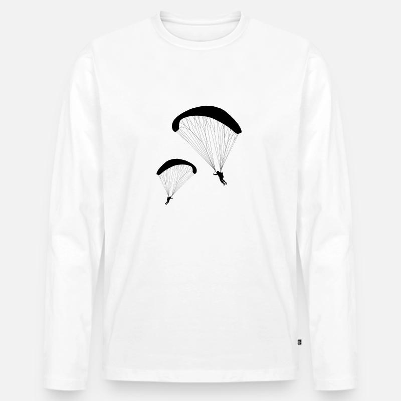 Paragliding - Männer Premium Bio Langarmshirt - Weiß