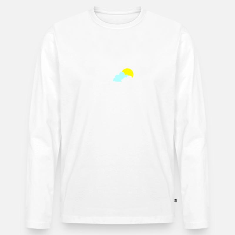 Windrad - Männer Premium Bio Langarmshirt - Weiß