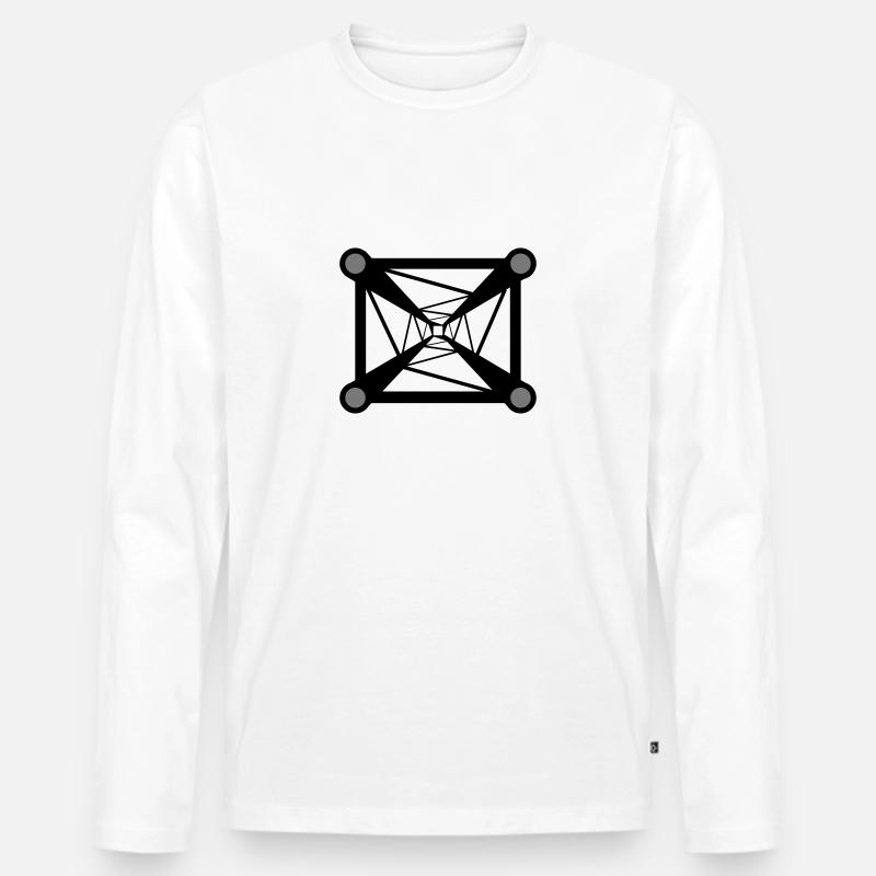 Traverse2 - Männer Premium Bio Langarmshirt - Weiß