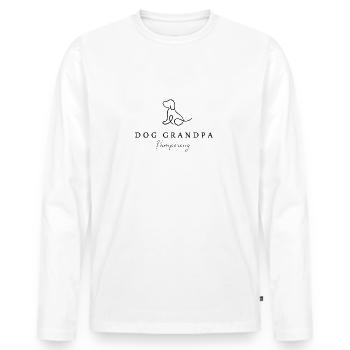 Dog Grandpa - Männer Premium Bio Langarmshirt - Weiß - Vorne - Nico (187cm)