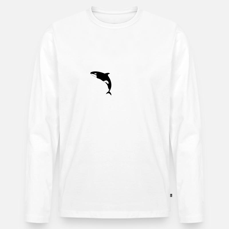 Wale - Männer Premium Bio Langarmshirt - Weiß
