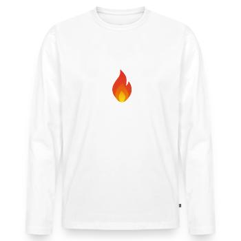 allumé blanc - T-shirt manches longues Premium bio Homme - blanc - Devant - Nico (187cm)