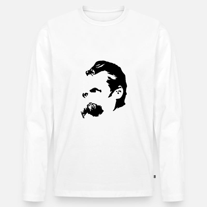 Nietzsche - Männer Premium Bio Langarmshirt - Weiß