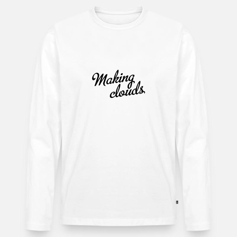 Making clouds - Männer Premium Bio Langarmshirt - Weiß