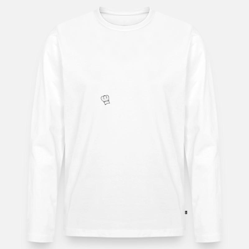 Chefkoch Küche Geschenk Geschenkidee Geburtstag - Männer Premium Bio Langarmshirt - Weiß