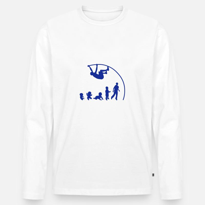 Evolution pole vault perch - Men's Premium Organic Long Sleeve Shirt - white