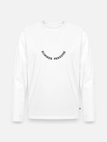 Summer Paradise - Men's Premium Organic Long Sleeve Shirt - white