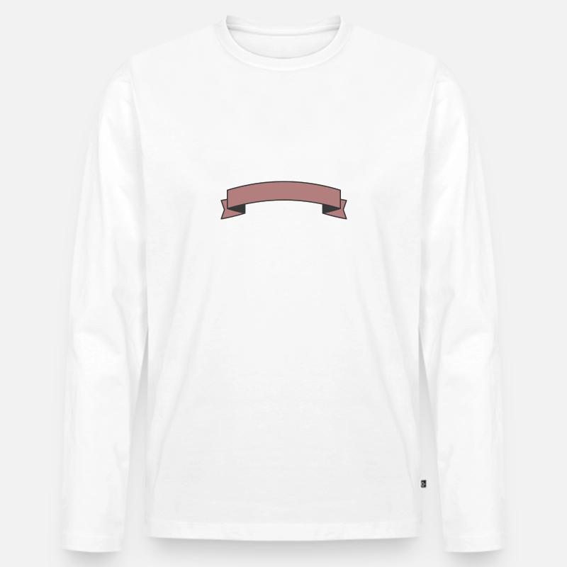 Banner - Männer Premium Bio Langarmshirt - Weiß